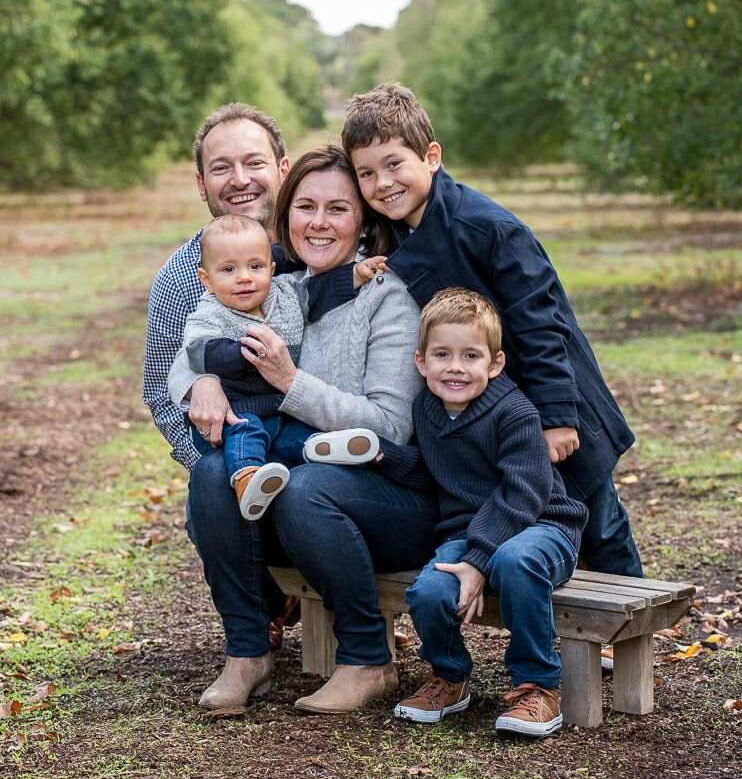 Nicole Eglinton, Audiologist in Adelaide in an outdoor family photo